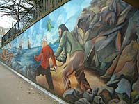 Art on subway wall. Exeter, Devon. Photograph (c) Sean Creech 2001